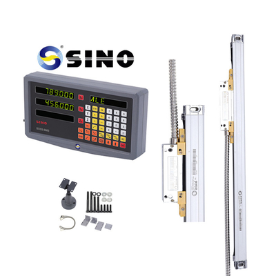 SINO डिजिटल रीडआउट SDS 2-3MS 2 अक्ष धातु LCD पूर्ण मिलिंग मशीन DRO के लिए 0.005mm रिज़ॉल्यूशन प्रैक्टिकल रैखिक एन्कोडर के साथ