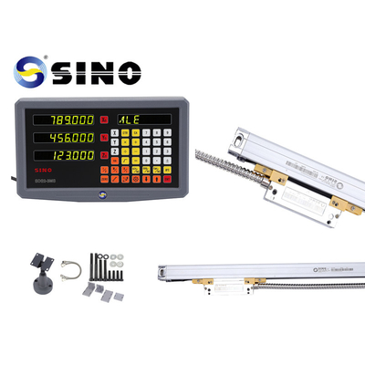 SINO डिजिटल रीडआउट SDS 2-3MS 2 अक्ष धातु LCD पूर्ण मिलिंग मशीन DRO के लिए 0.005mm रिज़ॉल्यूशन प्रैक्टिकल रैखिक एन्कोडर के साथ