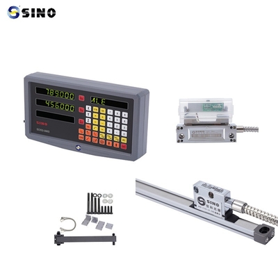 SINO डिजिटल रीडआउट SDS 2-3MS 2 अक्ष धातु LCD पूर्ण मिलिंग मशीन DRO के लिए 0.005mm रिज़ॉल्यूशन प्रैक्टिकल रैखिक एन्कोडर के साथ