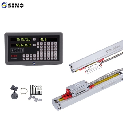 SINO SDS6-2V DRO 2 अक्ष डिजिटल रीडिंग के साथ धातु एलईडी किट दो रैखिक एन्कोडर शासक मिलिंग लेथ मशीन के लिए