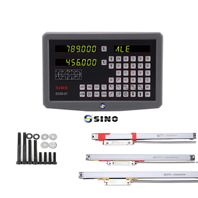 SINO SDS6-2V डिजिटल रीडआउट धातु एलईडी डिजिटल रीडआउट 2 अक्ष DRO किट 60 हर्ट्ज मिलिंग मशीन के लिए