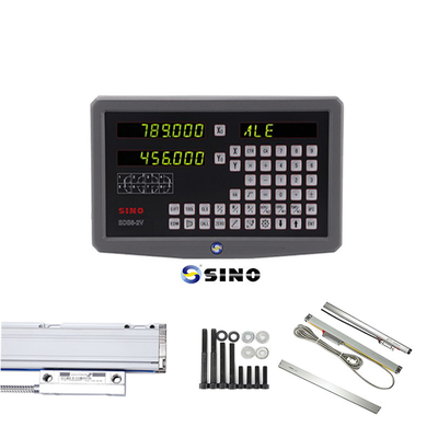 SINO SDS6-2V डिजिटल रीडआउट धातु एलईडी डिजिटल रीडआउट 2 अक्ष DRO किट 60 हर्ट्ज मिलिंग मशीन के लिए