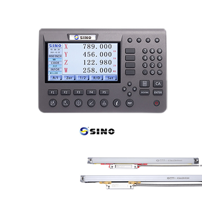 SDS200 DRO धातु एलसीडी SINO 4 अक्ष SINO डिजिटल रीडआउट सिस्टम फ्रिलिंग मशीन के लिए रैखिक एन्कोडर किट के साथ