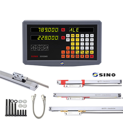 2 अक्ष SINO SDS2MS DRO डिजिटल रीडिंग विथ ग्लास लाइनर स्केल फॉर लेथ फ्रिलिंग मशीन