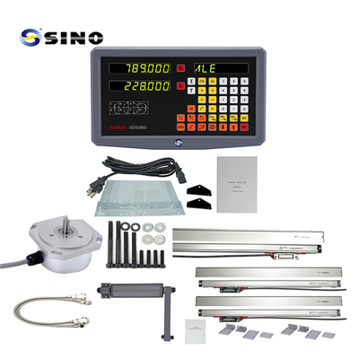 SINO 2-अक्ष लेथ डिजिटल रीडआउट सिस्टम SDS2MS AC 100-240V रैखिक पैमाने के साथ बहुक्रियाशील लेथ और मिलिंग मशीनों के लिए
